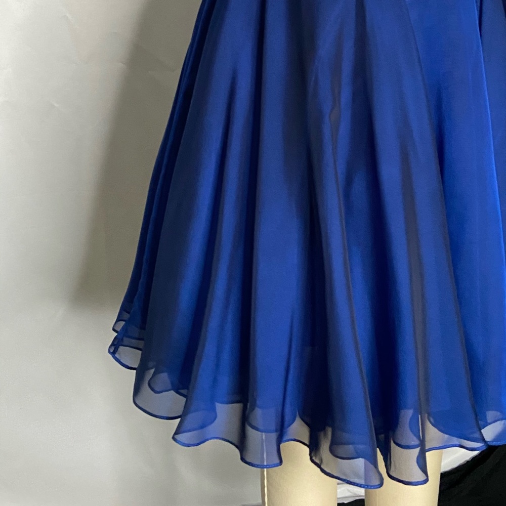 Sherri Hill blue beaded special occasion dress - Picture 4 of 8